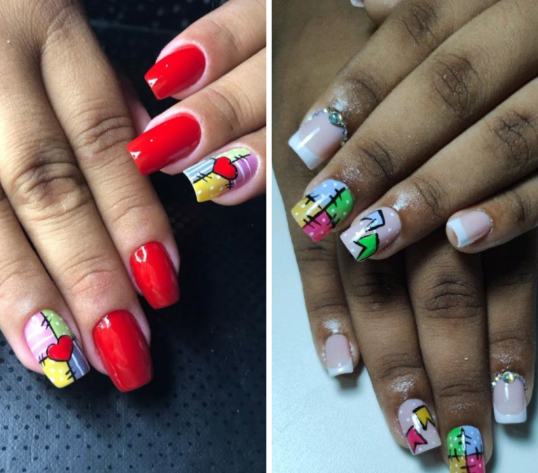 cores de unhas decoradas nas festas juninas